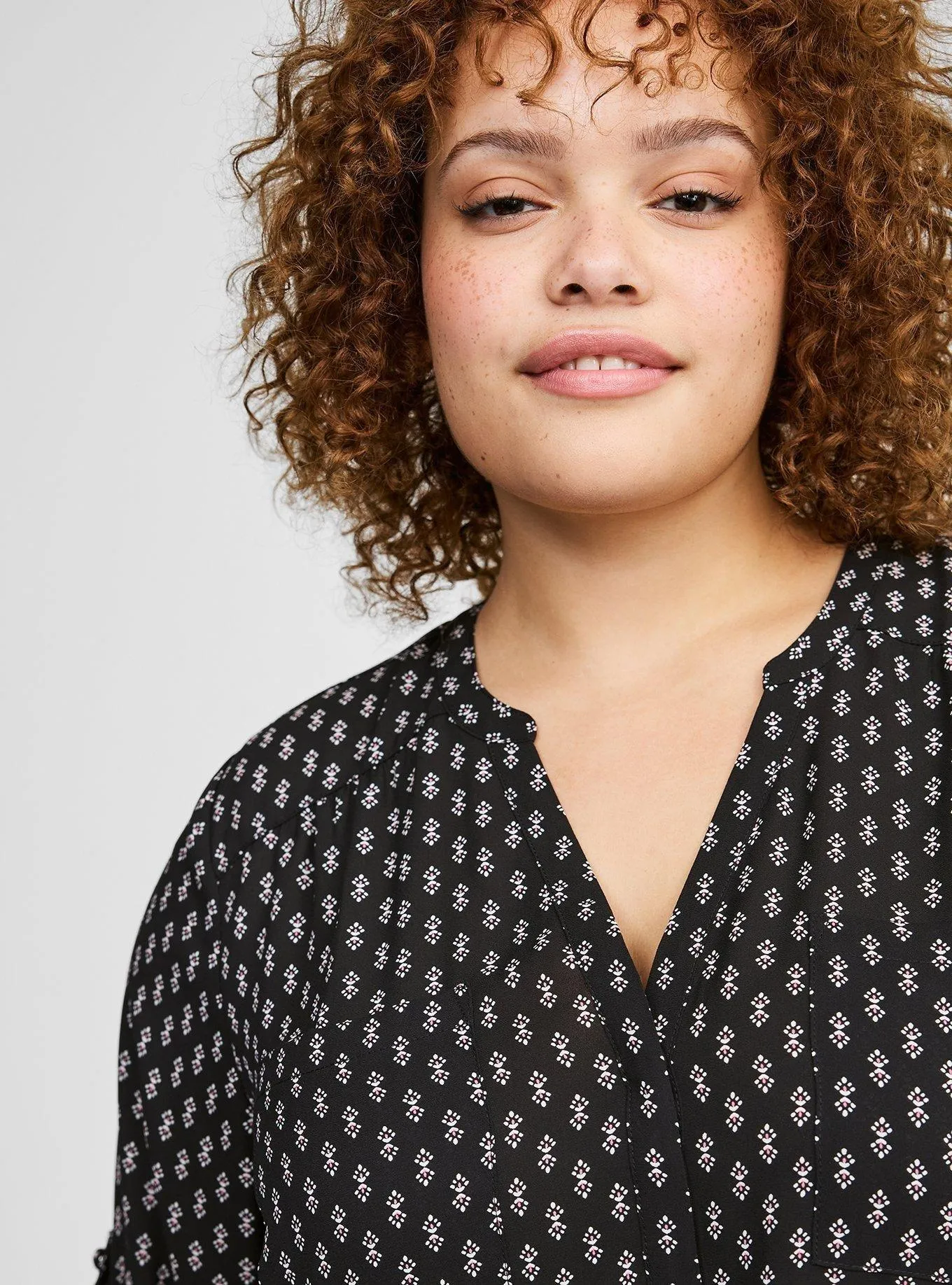 Harper Georgette Pullover 3/4 Sleeve Blouse