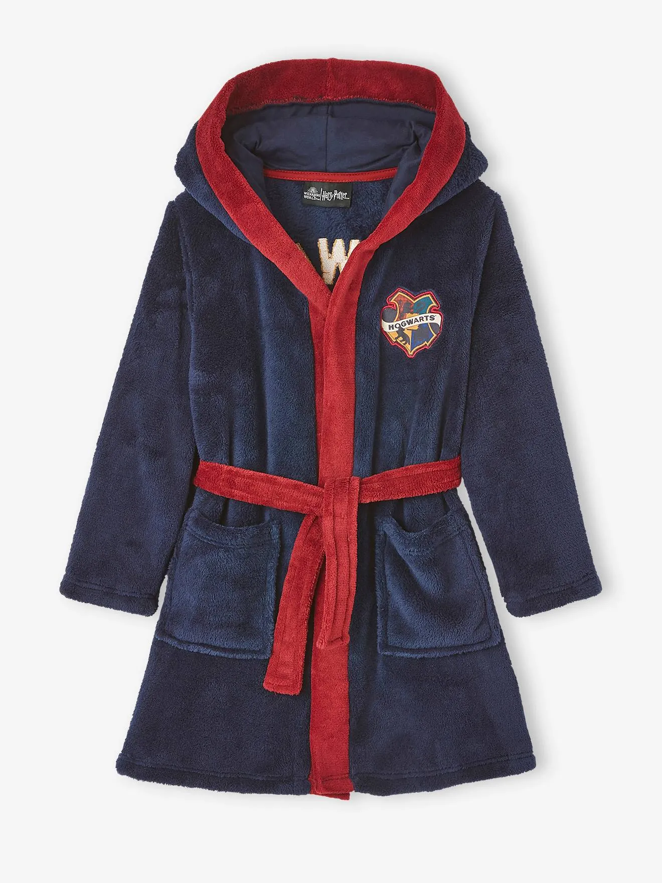 Harry Potter® Bathrobe for Boys - blue dark solid with design