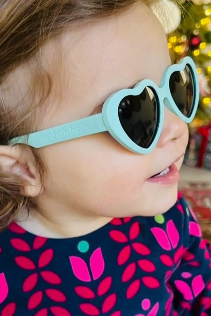 Heart Sunglasses - Aqua
