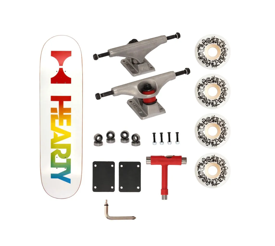 Hearty Pro-Complete Skateboard Pack- Unassembled- 8.0