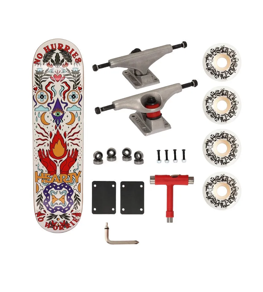 Hearty Pro-Complete Skateboard Pack- Unassembled- 8.0