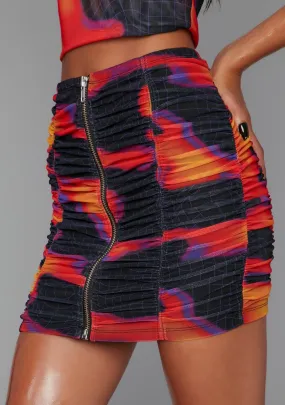 Heatin' Up Ruched Skirt-