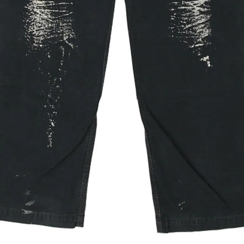 Heavily Worn Carhartt Carpenter Trousers - 31W 32L Black Cotton