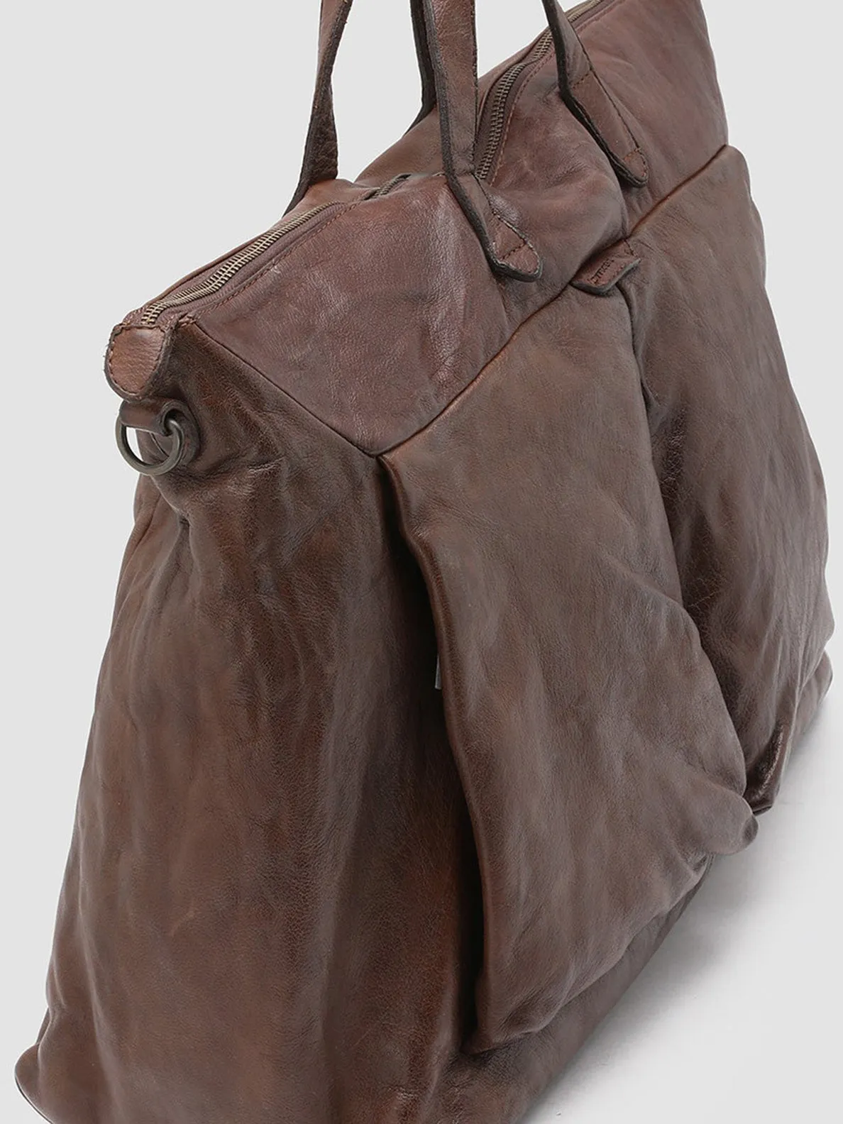 HELMET 26 - Brown Leather Hand Bag