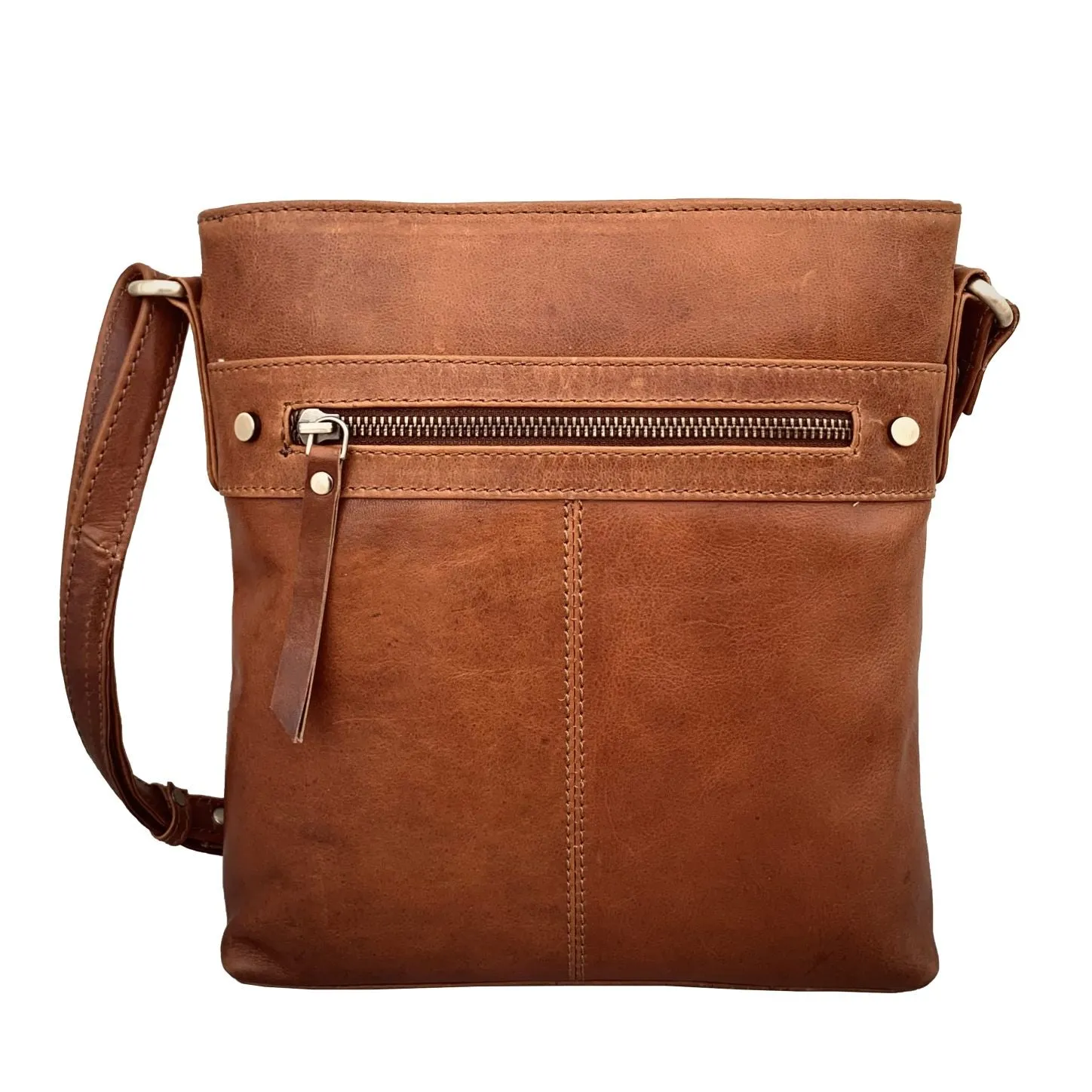 High Hopes Kylie Rustic Leather Cross-Body Organiser Bag 18217