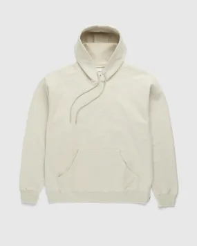 Highsnobiety – Script Logo Reverse Fleece Hoodie Beige | Highsnobiety Shop