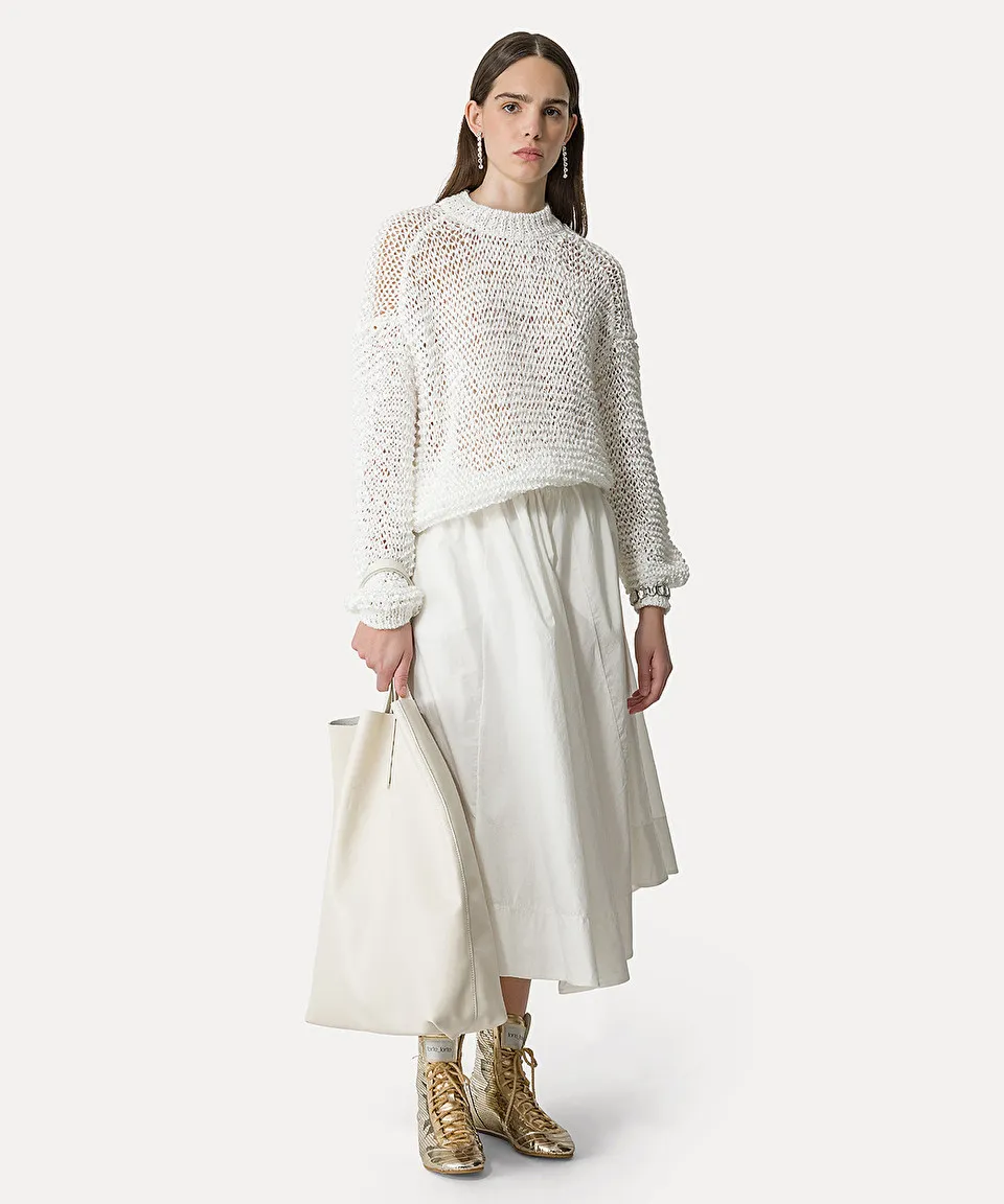 high–top boxeur ankle boot in lamé leather