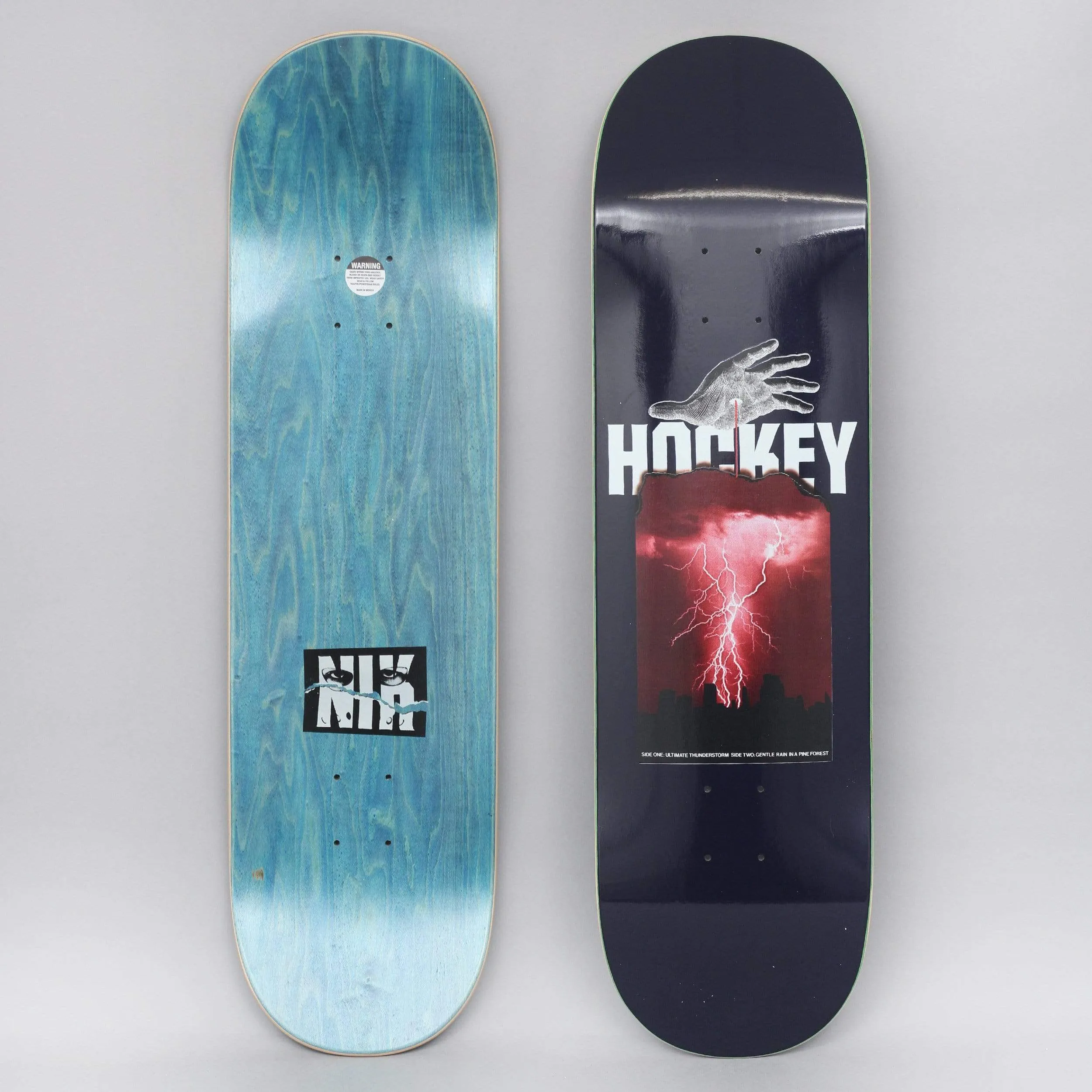 Hockey 8.25 Stain Side Two Skateboard Deck Navy
