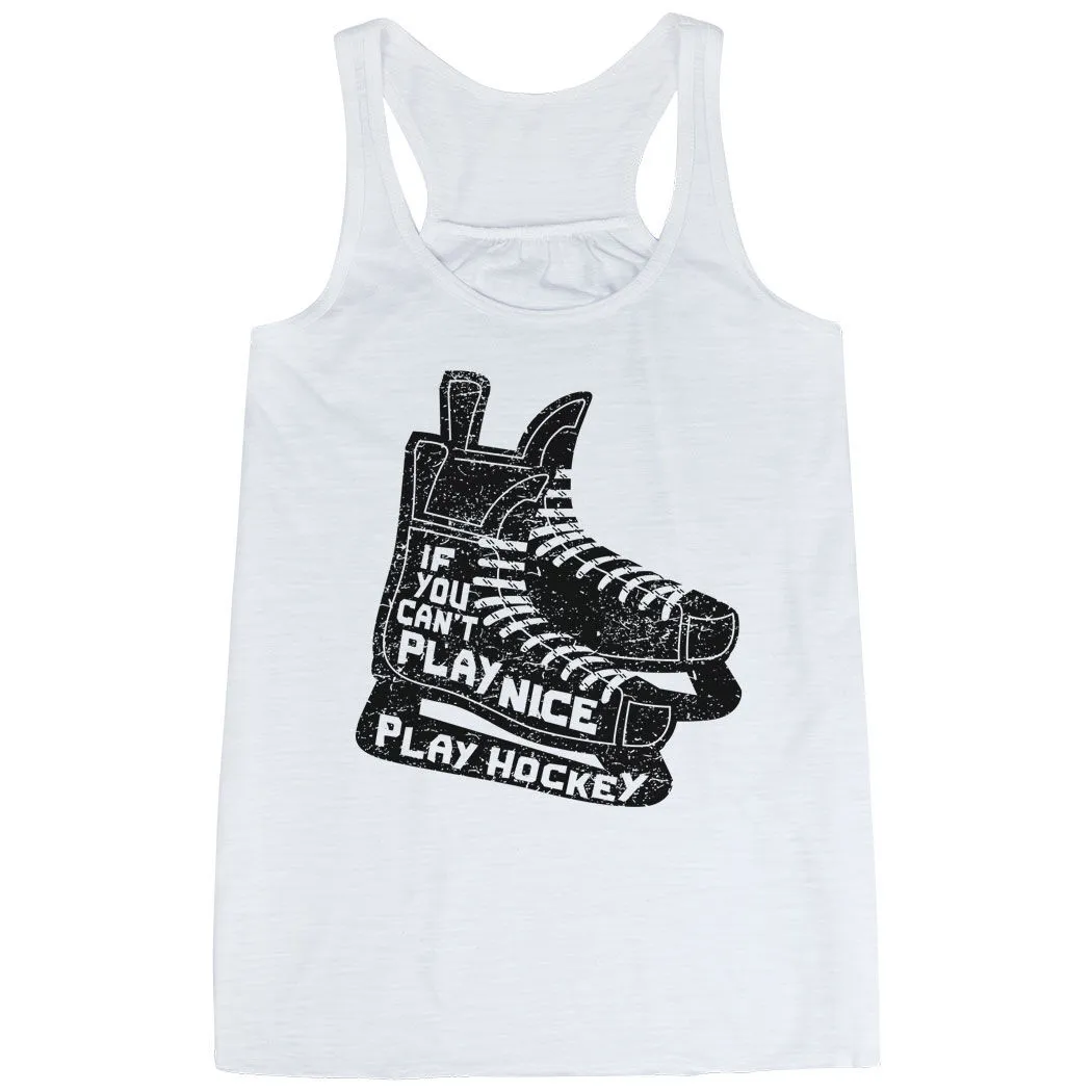 Hockey Flowy Racerback Tank Top - Play Hockey 