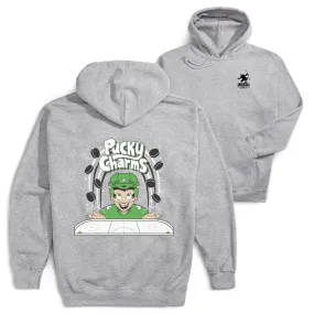 Hockey Hooded Sweatshirt - Pucky Charms (Back Design) 