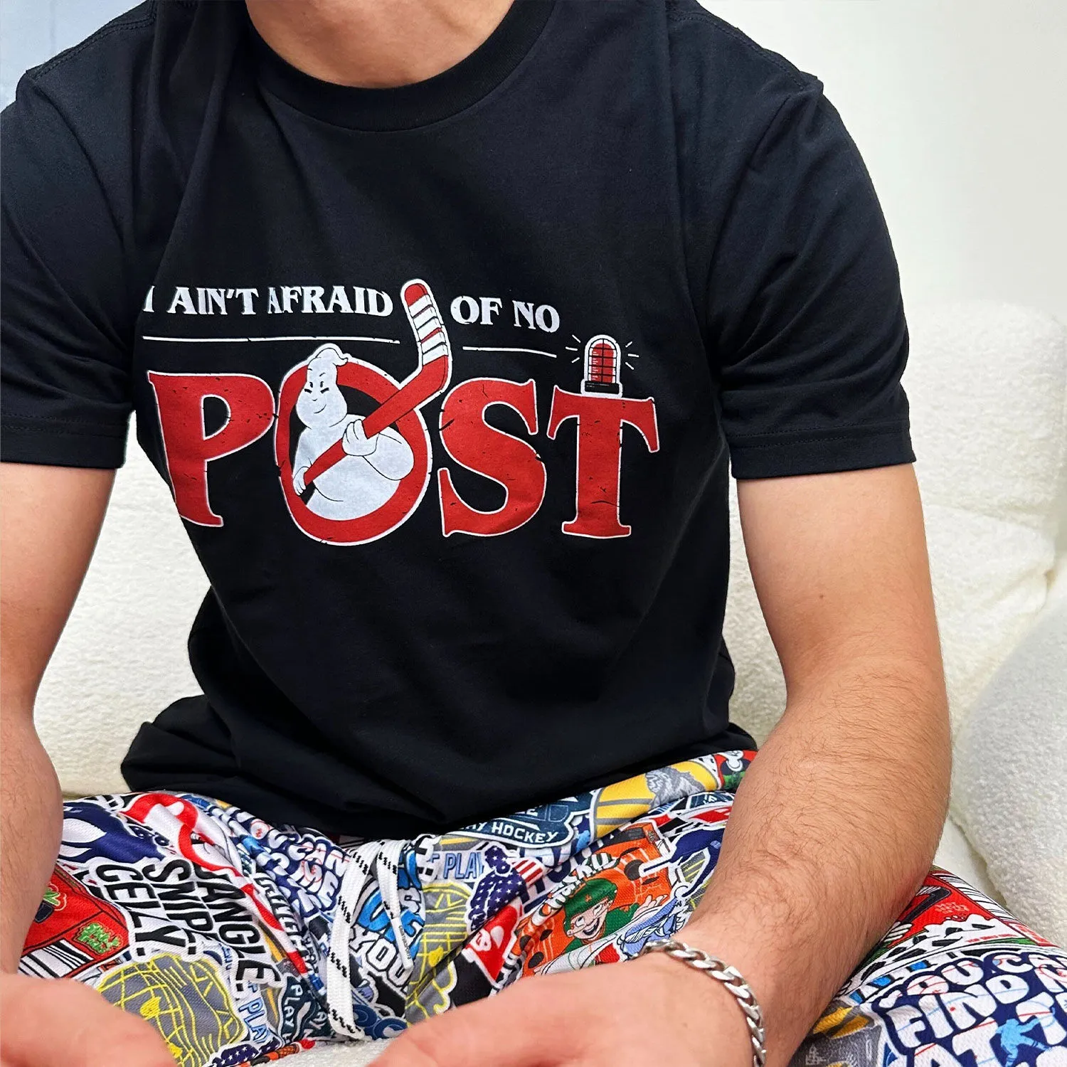Hockey Short Sleeve T-Shirt - Ain't Afraid of No Post 