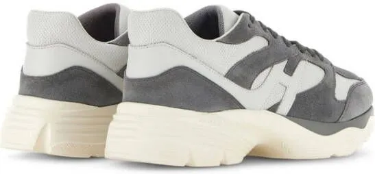 Hogan panelled suede sneakers Grey