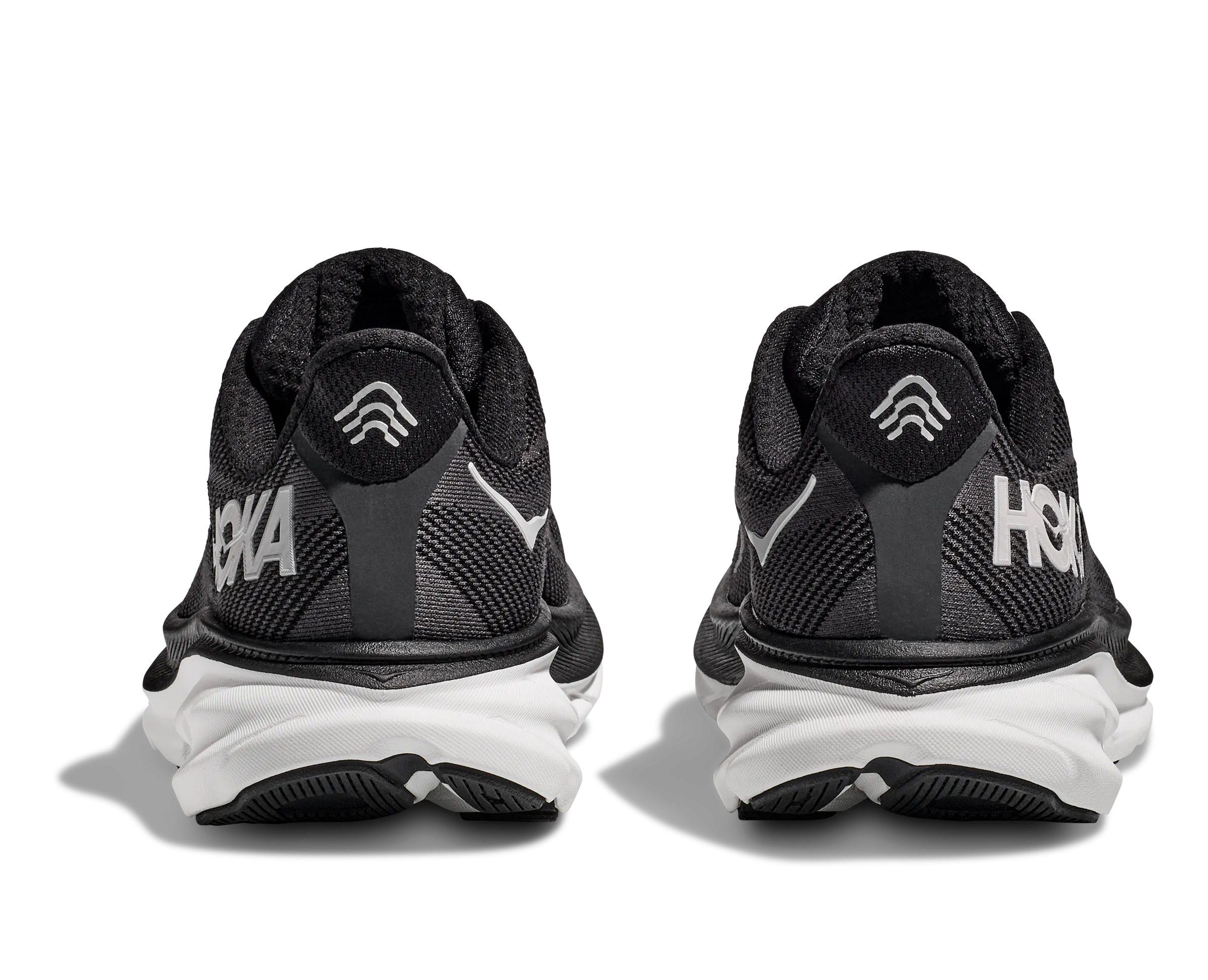 Hoka One One Clifton 9 Wide Running Shoe - Black / White