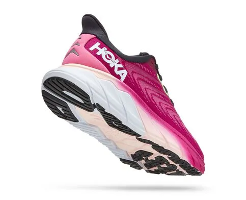 Hoka Womens Arahi 6 Lightweight Support Running Shoe- Festival Fuchsia/Rose
