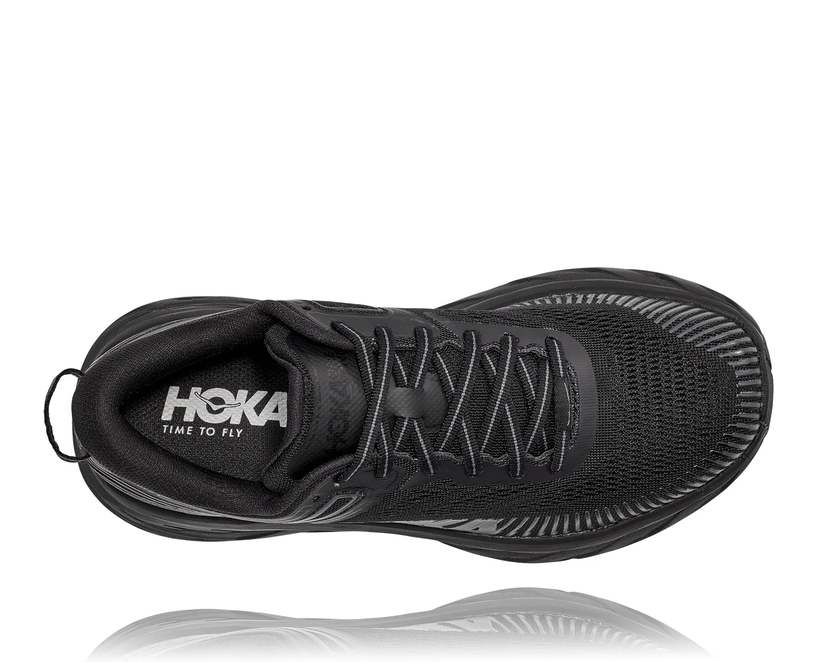 Hoka Womens Bondi 7 ** Medium Width**- Black/Black