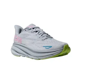 HOKA WOMEN'S CLIFTON 9 GULL/SEA ICE (M)
