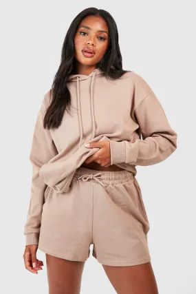 Hooded Short Tracksuit With Reel Cotton