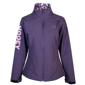 HOOEY LADIES SOFT SHELL JACKET PURPLE W/MULTI COLOR AZTEC LINING