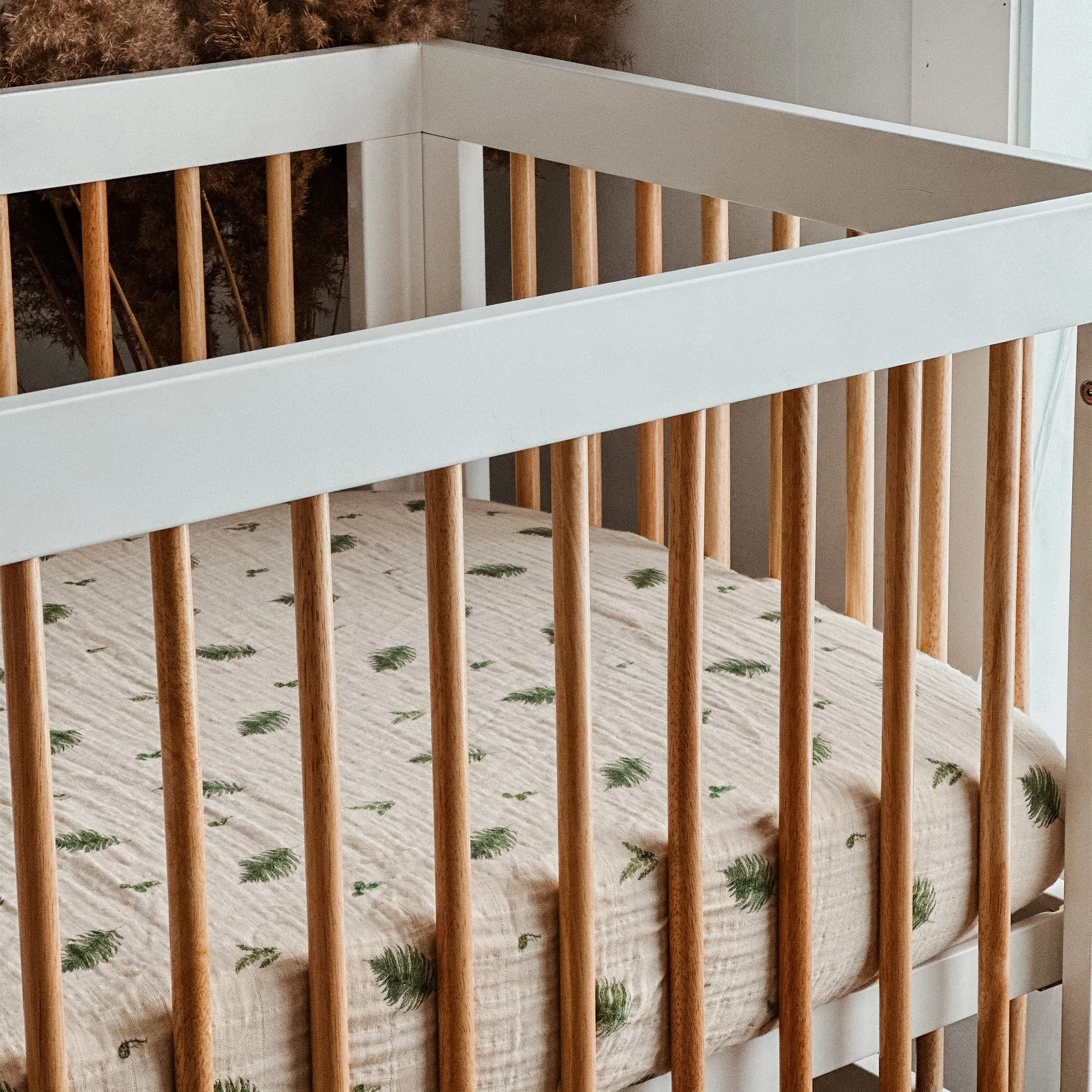 House of Elia Baby Crib Fitted Sheet - Fern  - Clement