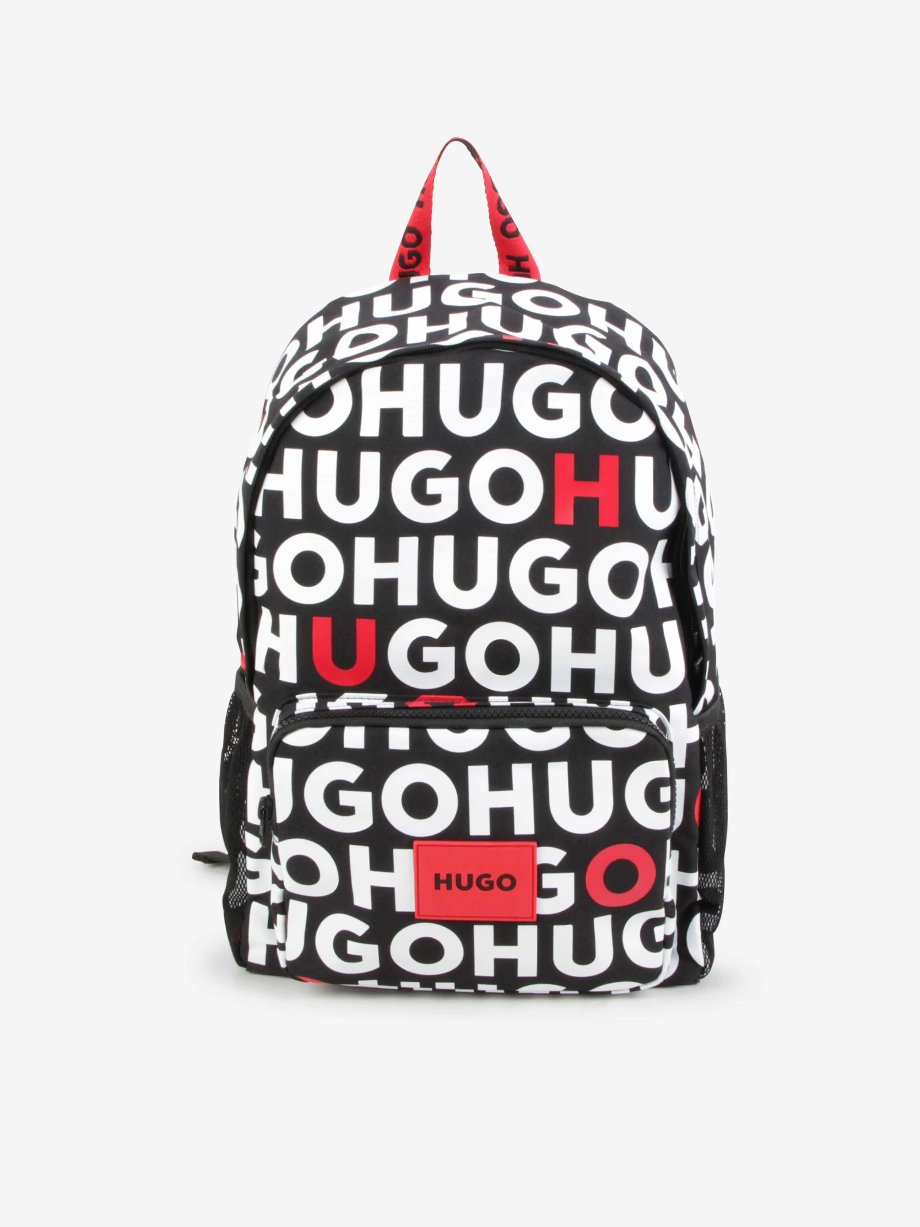 Hugo Kids Logo Print Backpack in Black (39cm)