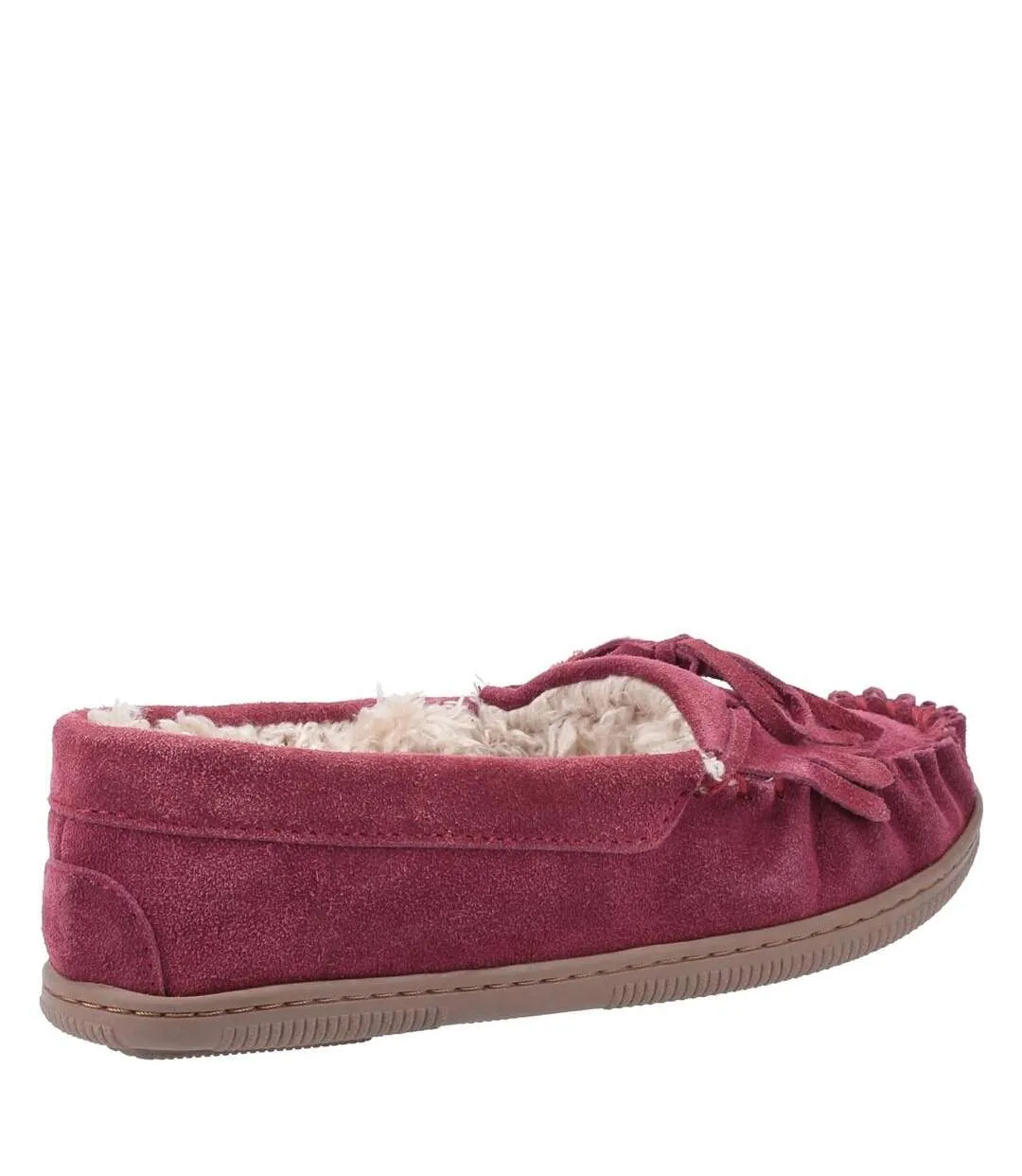 Hush Puppies Womens/Ladies Addy Slip On Leather Slipper (Burgundy) - UTFS6638