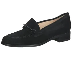 högl Damen Echtleder-Slipper modische Schlupf-Schuhe 2-10 2702 0100 Schwarz