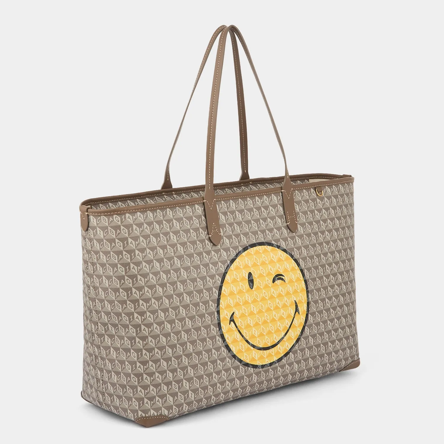 I Am A Plastic Bag Wink Zipped Tote-              