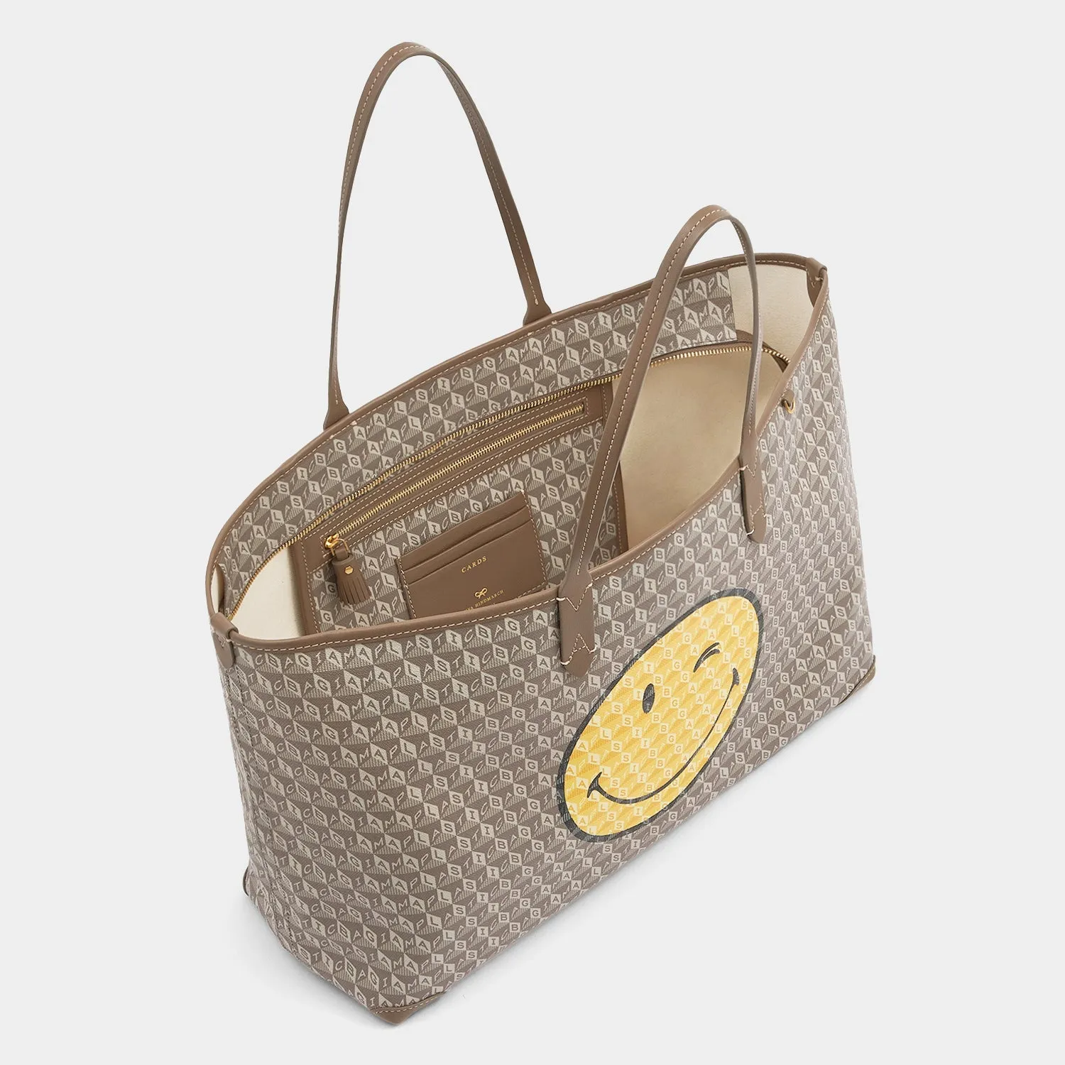 I Am A Plastic Bag Wink Zipped Tote-              