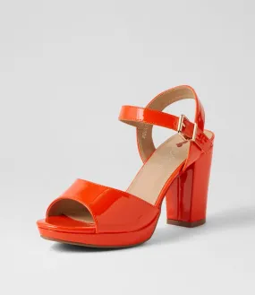 I LOVE BILLY Bountys Orange Patent Pu Sandals