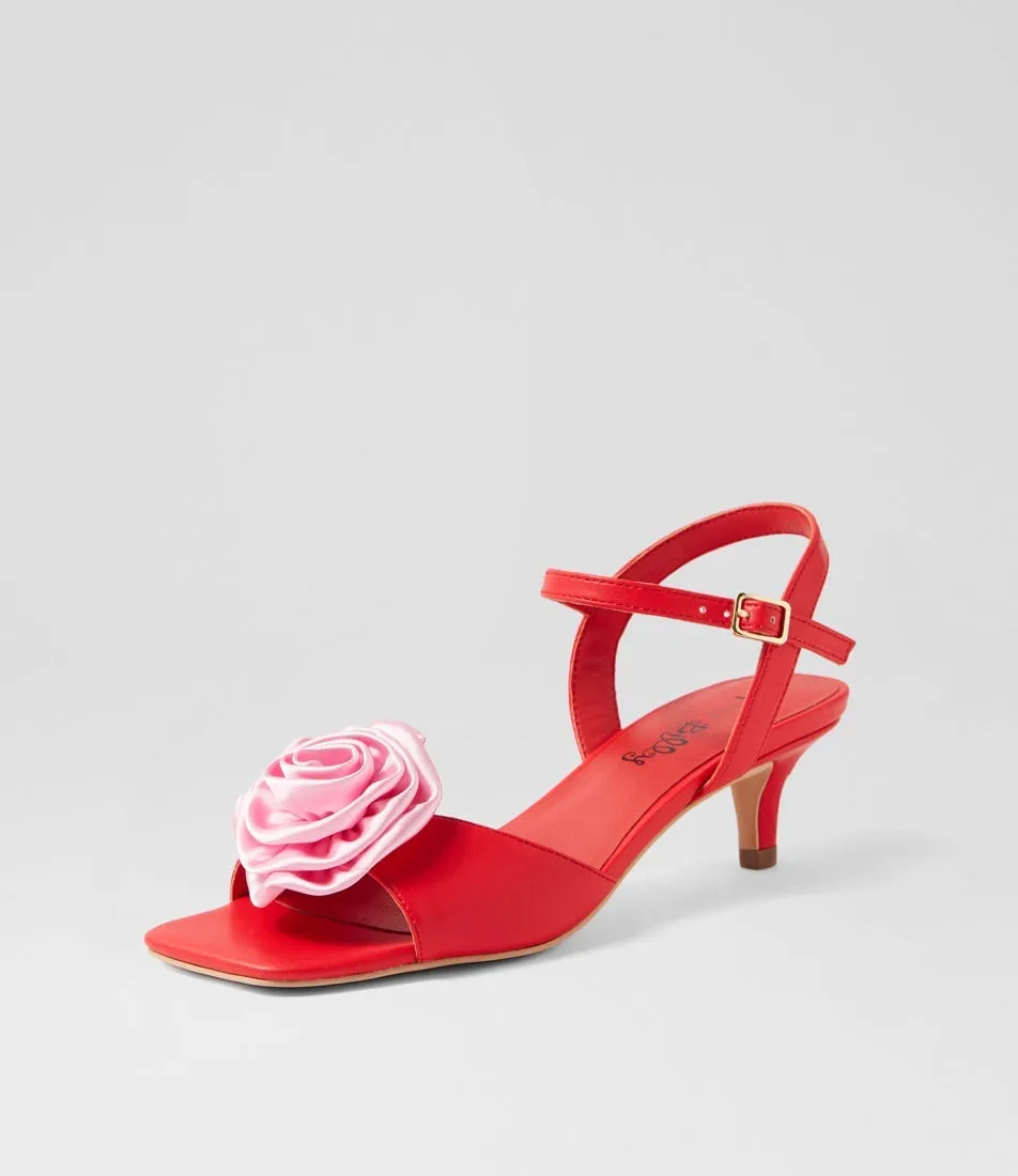 I LOVE BILLY Dartel Red Pink Sandals