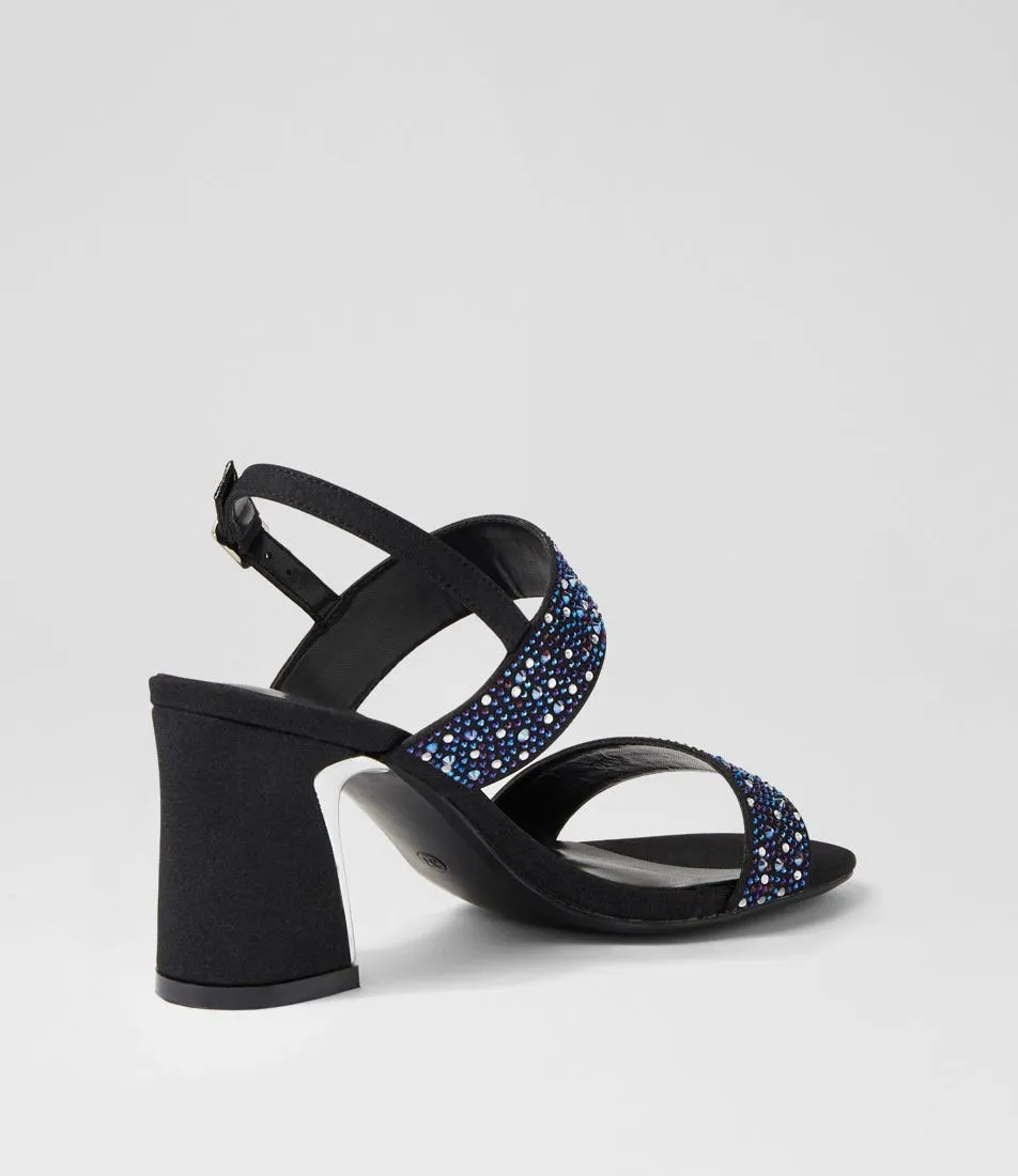 I LOVE BILLY Osallu Black Midnight Multi Sandals
