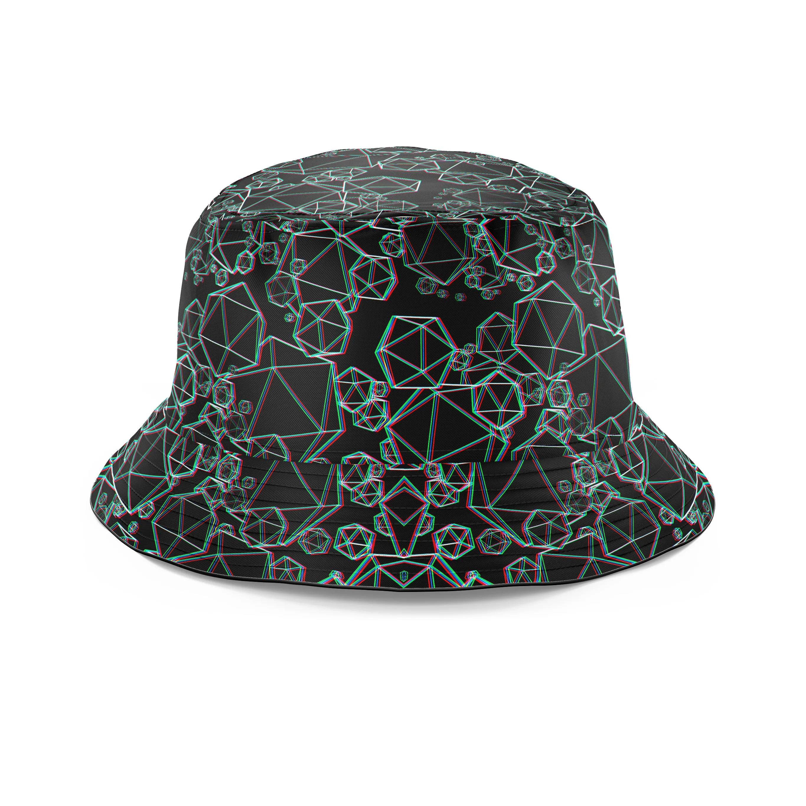 Icosahedron Madness Glitch Bucket Hat