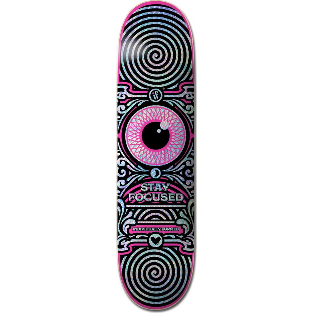 If Skate Co Stay Focused Skateboard Deck 7.5 - Pink