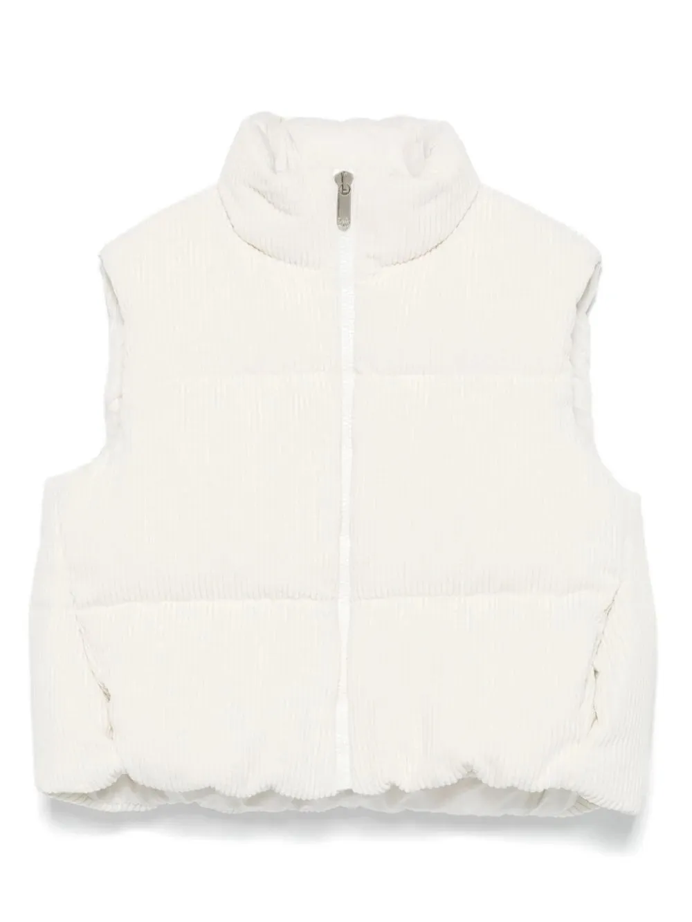 IL GUFO White Corduroy Padded Vest