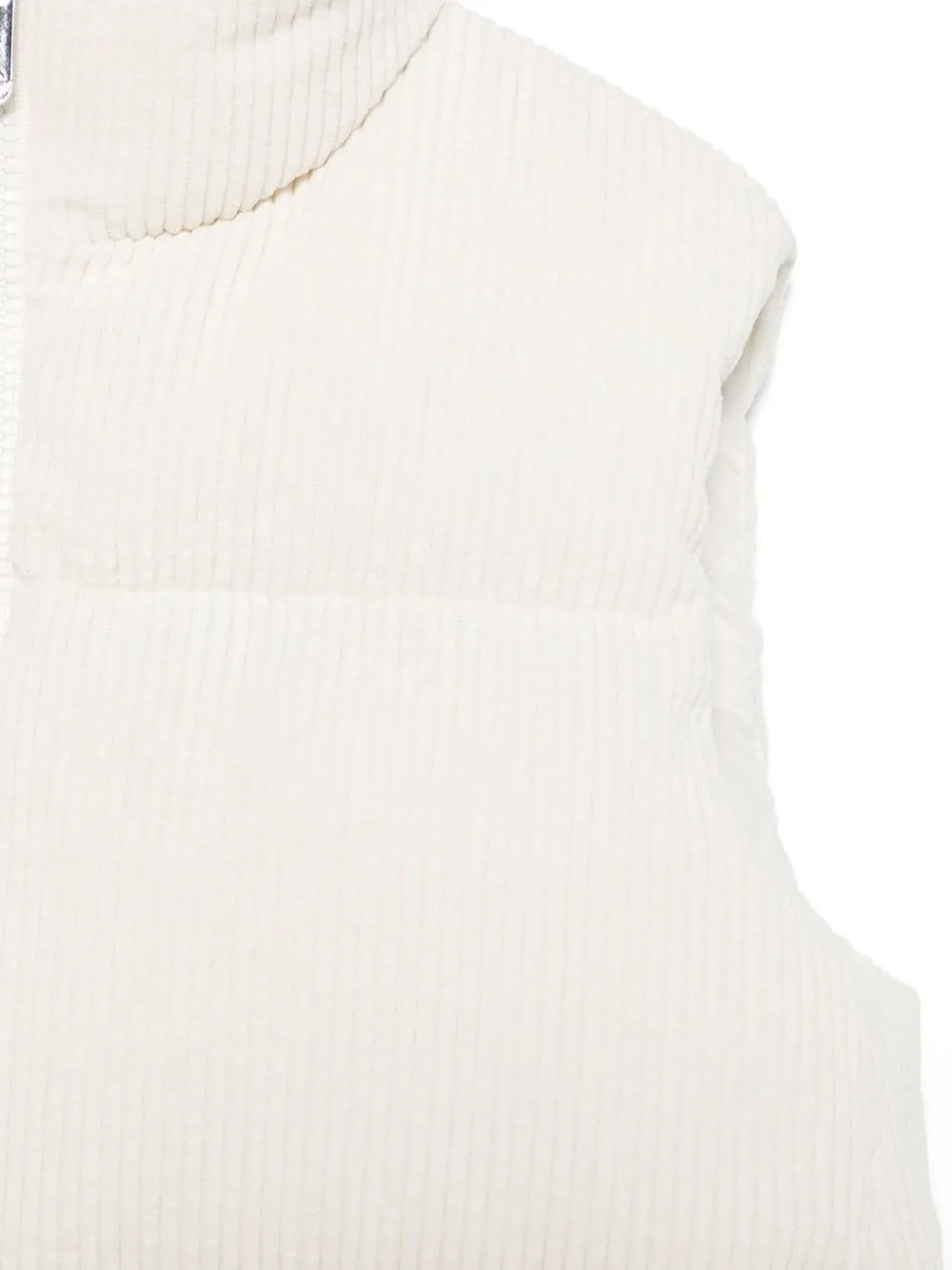 IL GUFO White Corduroy Padded Vest