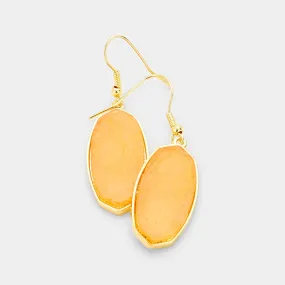 iLLASPARKZ Natural Stone Hexagon Dangle Earrings