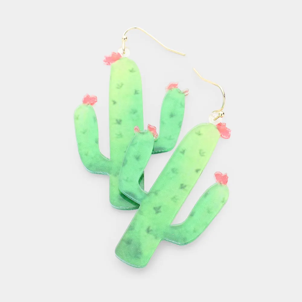 iLLASPARKZ Resin Cactus Dangle Earrings