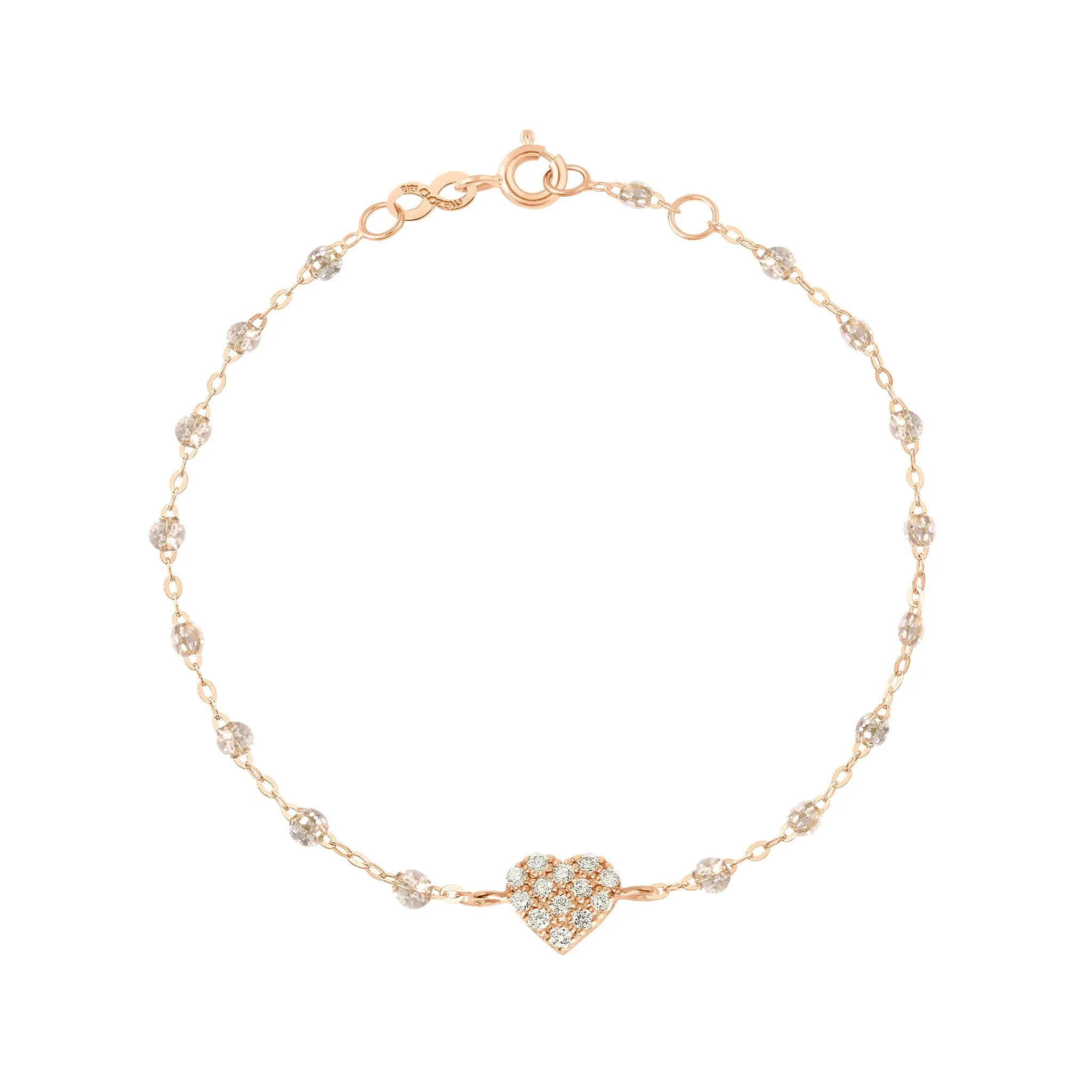 In Love Diamond Bracelet, Sparkle, Rose Gold, 6.7