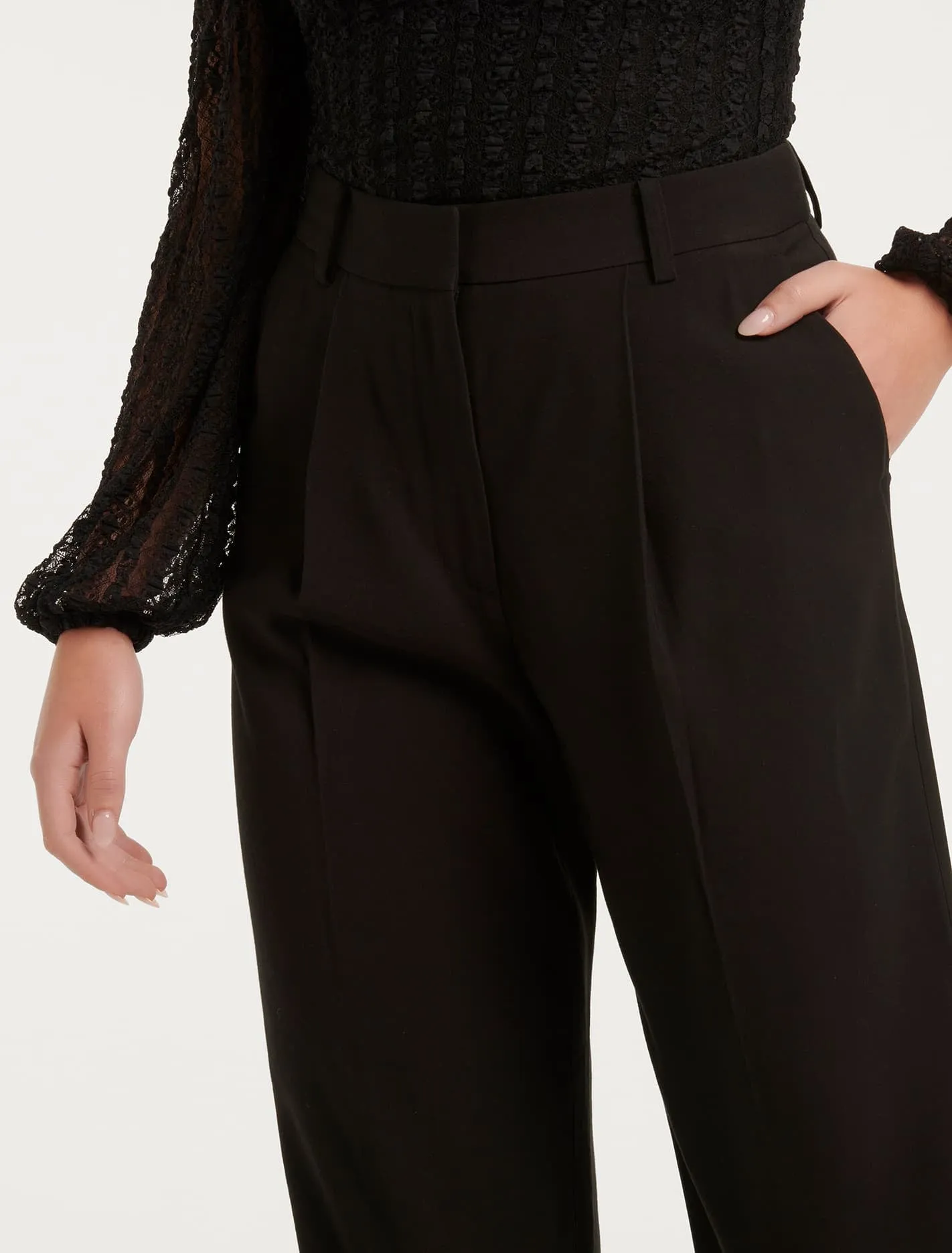 Ines Tailored Straight-Leg Pants