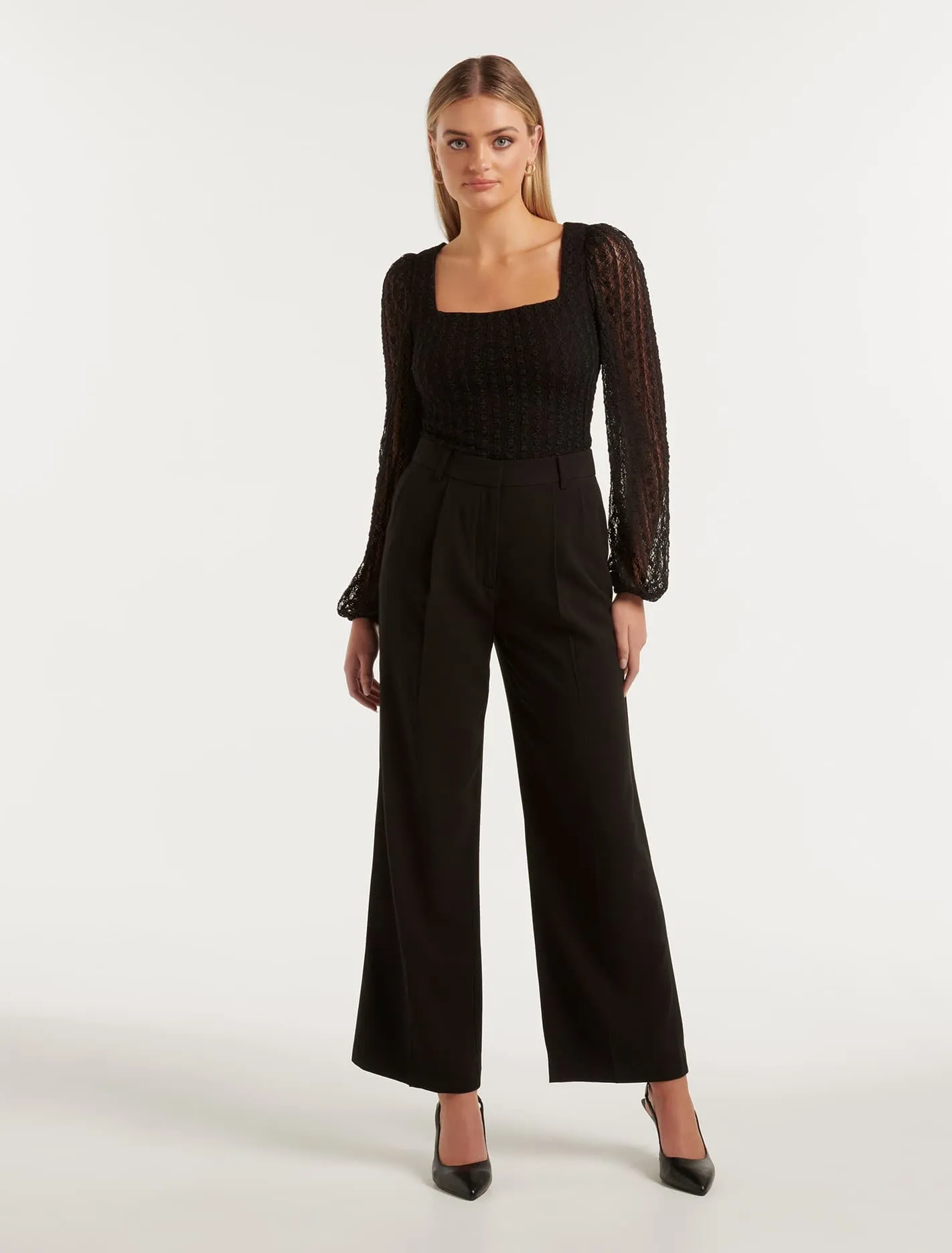 Ines Tailored Straight-Leg Pants