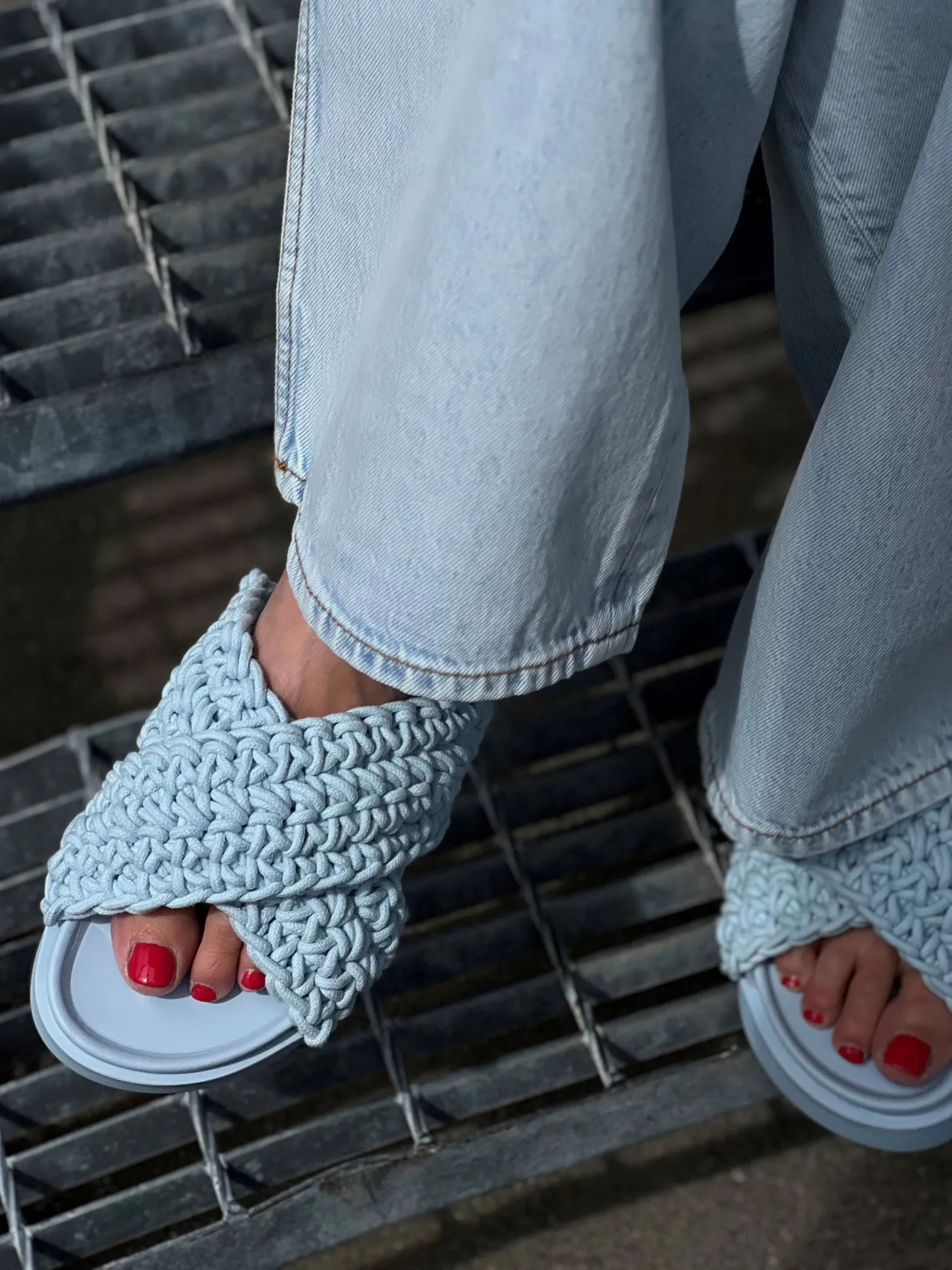 INUIKKI SANDAL WOVEN SLIPPER BABY BLUE