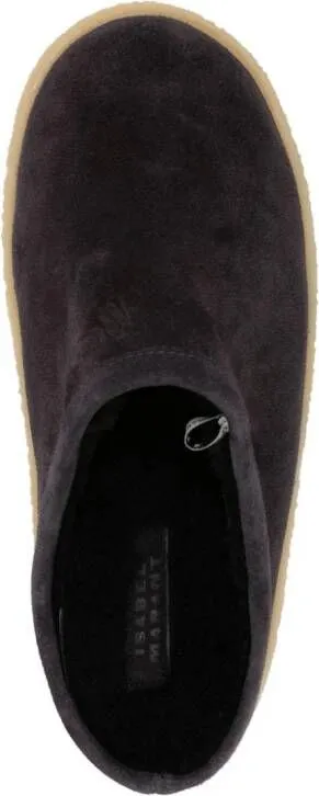 ISABEL MARANT Fozee suede flatform mules Black