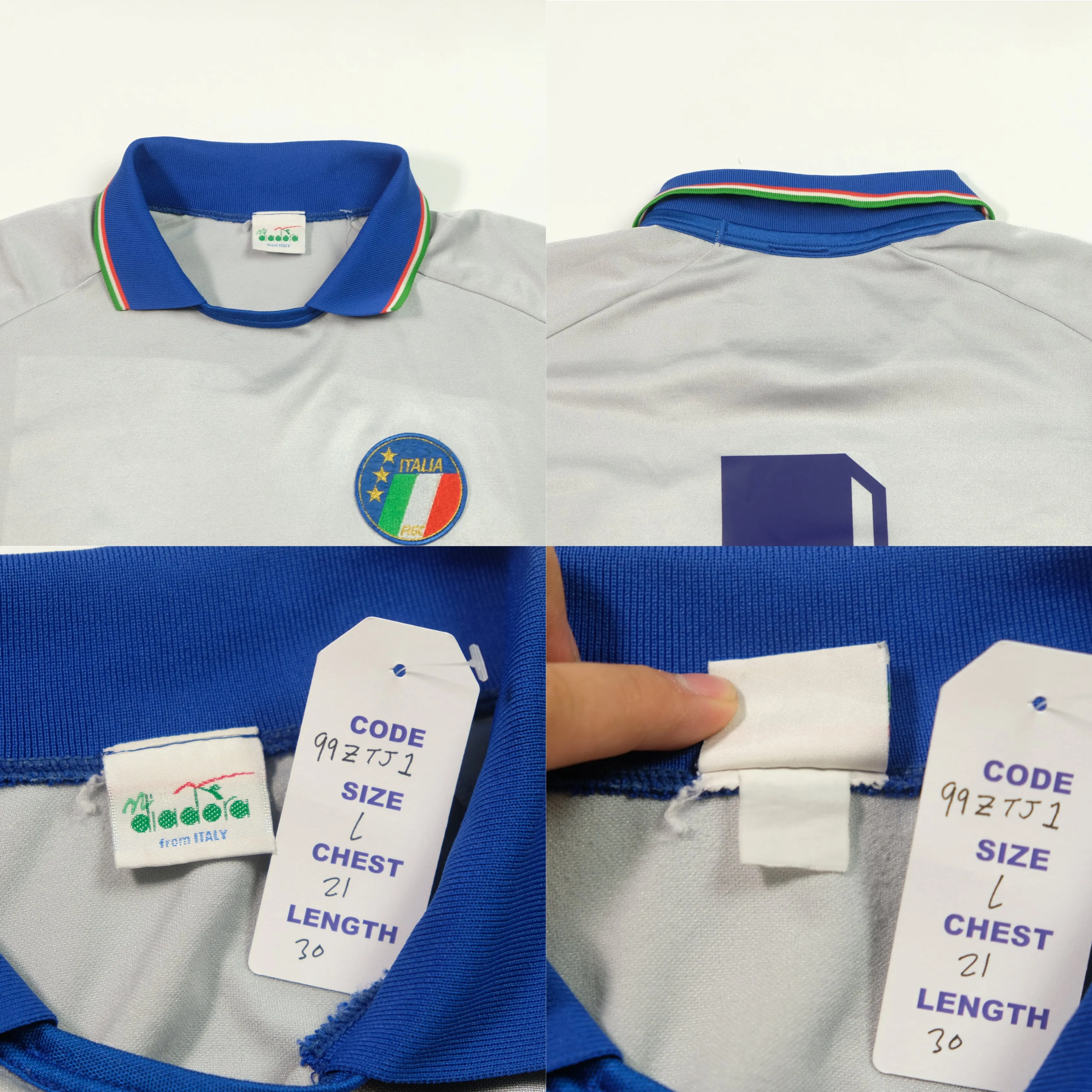 Italy 1990 Diadora Original Goalkeeper Football Shirt Large