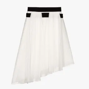 Ivory Pleated Chiffon Skirt
