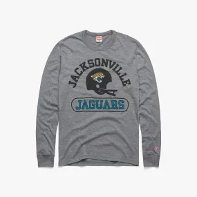 Jacksonville Jaguars Throwback Helmet Long Sleeve Tee