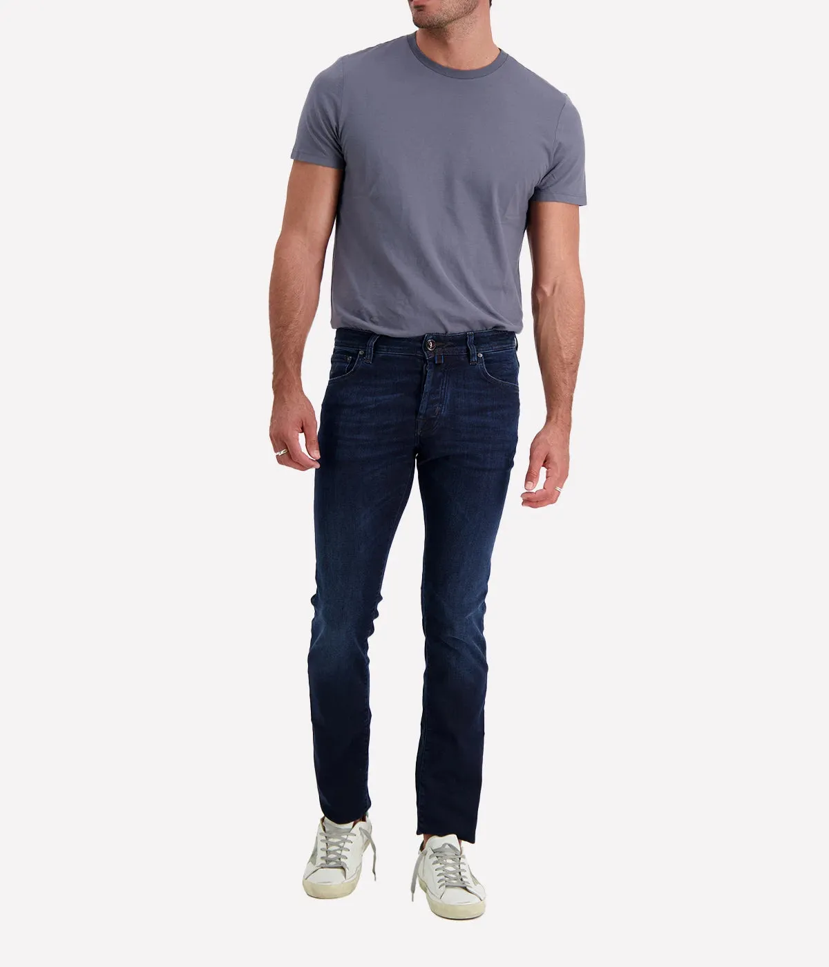 Jacob Cohen Nick 5 Pocket Slim Fit Jeans in Dark Blue