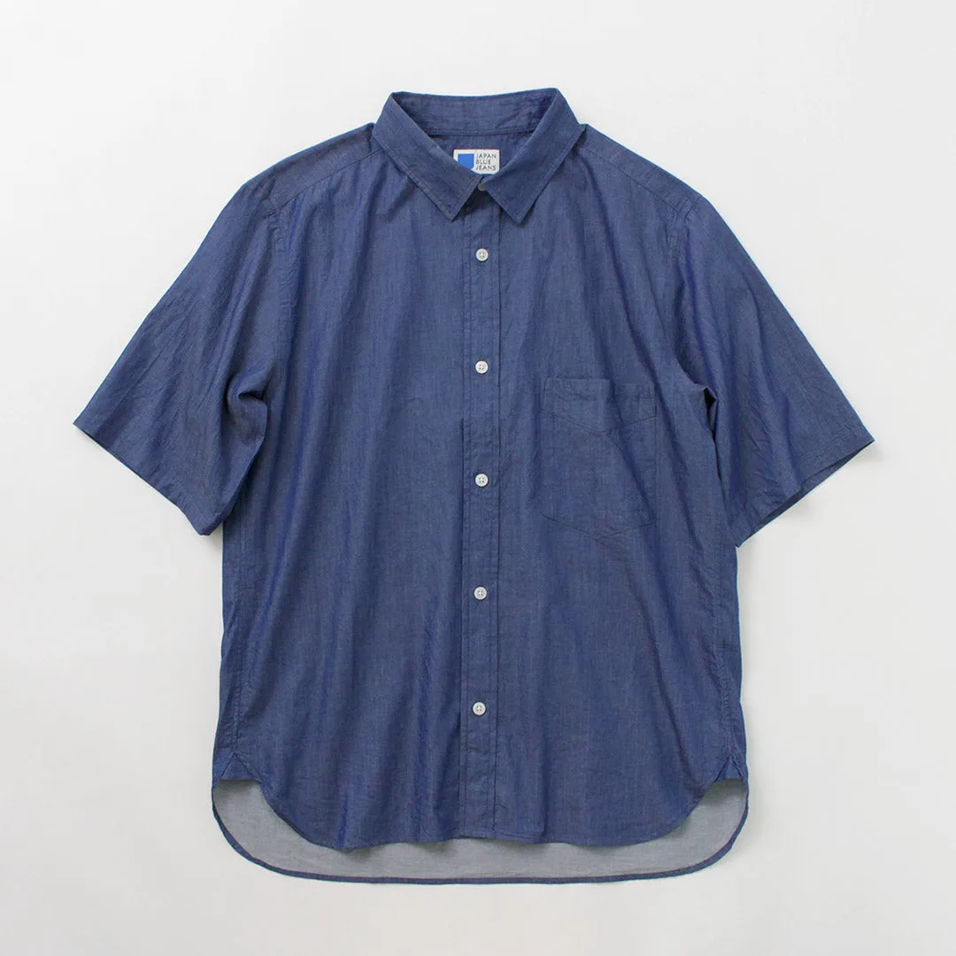 JAPAN BLUE JEANS（ジャパンブルージーンズ） 3ozデニム ショートスリーブシャツ / メンズ 半袖 レギュラーカラー 日本製 3oz Denim S/S Shirt