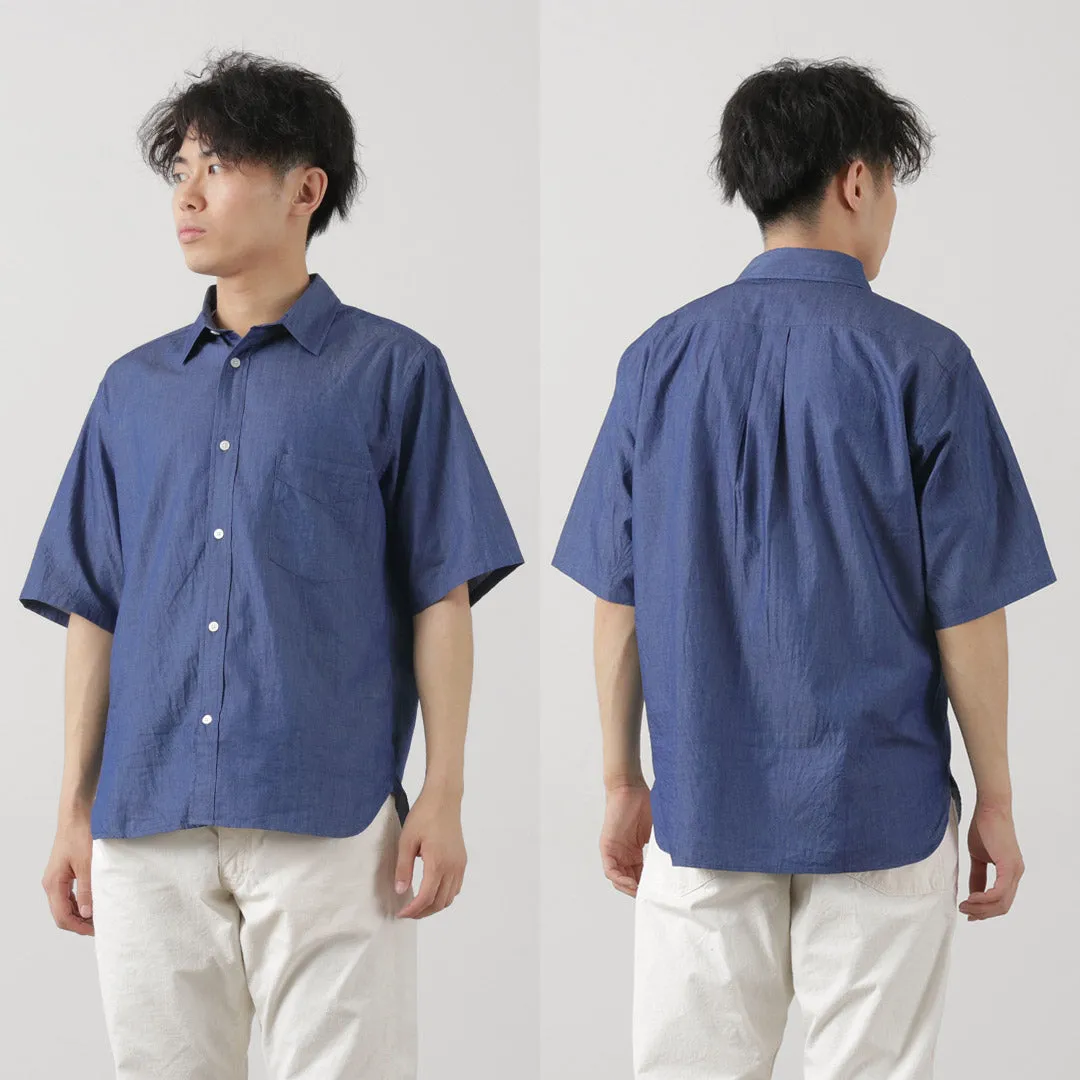 JAPAN BLUE JEANS（ジャパンブルージーンズ） 3ozデニム ショートスリーブシャツ / メンズ 半袖 レギュラーカラー 日本製 3oz Denim S/S Shirt