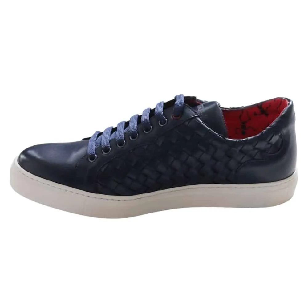 Jeffery West Apollo Navy 'Corniche' Weave Trainers | Menswear Online