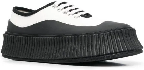 Jil Sander chunky-soled lace-up sneakers White